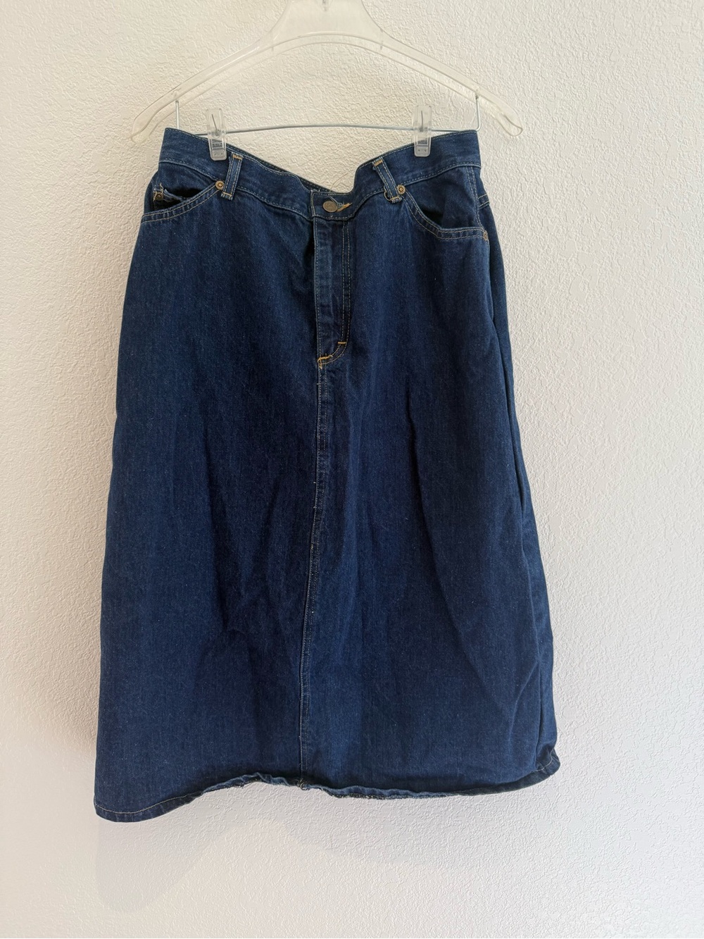 Lee Dark Blue Midi Denim Skirt
